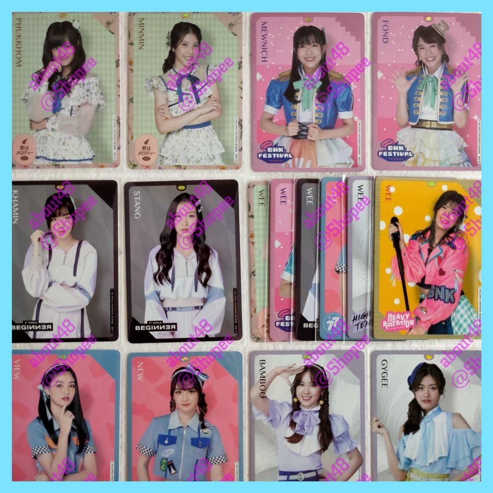 การ์ด Normal รุ่น 2 ครบ 6 ซิงเกิ้ล Bnk วี ฟ้อนด์ มิวนิค มินมิน จีจี้ นิว BNK48 Premium Card Vol.1