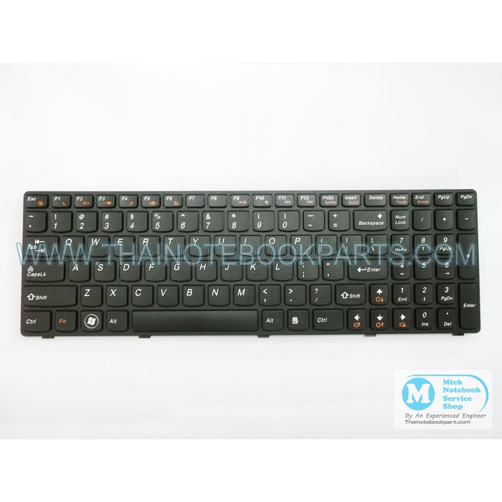 คียบอร์ดโน้ตบุ๊ค Lenovo B570 B590 Z565 Z560 Z570 Z575 Z570A V570G B575 - 25-012620,9Z.N5SSC.003 Note