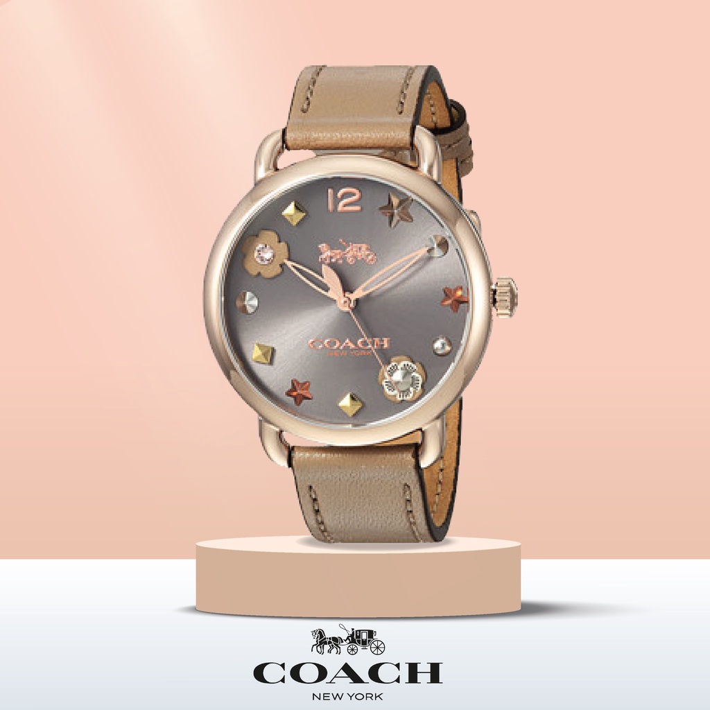 COACH รุ่น14502797  นาฬิกาข้อมือผู้หญิง นาฬิกาcoach สายหนัง นาฬิกาข้อมือผู้หญิงของแท้100% นาฬิกาแบรนด์เนม