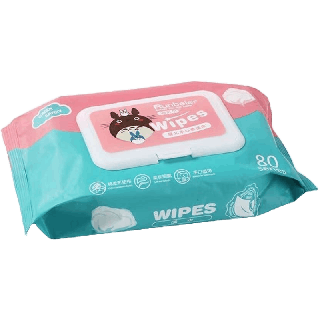  ขายปลีก/ส่ง  ทิชชู่เปียก 80 แผ่น กระดาษเปียก Baby Wipes สูตรบริสุทธิ์ ผ้านุ่มไม่บาดผิว