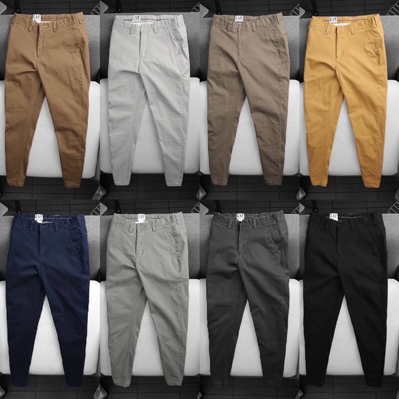 💥 🚚 กางเกงชิโน่ขายาว GAP 🏷 กางเกงขายาวผู้ชาย | Chino Long Pants (พร้อมจัดส่งทีนที🚀)