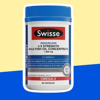 SWISSE สูตร Odourless 4x Strength Wild Fish Oil