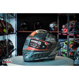 หมวกกันน็อค MT HELMETS รุ่น KRE+ CARBON BRUSH GLOSS GREY