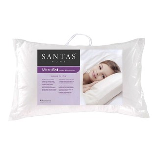 Pillow PILLOW SANTAS MICROGEL JUNIOR 15X24” WHITE Bolster pillow Bedroom bedding หมอนหนุน หมอน SANTAS JUNIOR MICROGEL 15