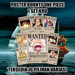 โปสเตอร์ One Piece Bounty ขนาด A4 10 ชิ้น 1 ชุด