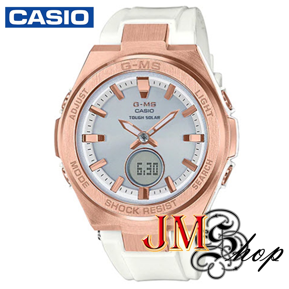 Casio Baby-g G-MS นาฬิกาข้อมือผู้หญิง สายเรซิ่น รุ่น MSG-S200G-7ADR (สีขาว)
