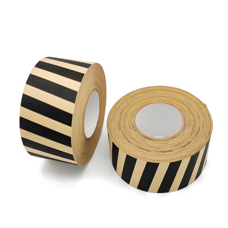 Water activated Tape |  เทปกาวน้ำพิมพ์ลาย หมึกถั่วเหลือง (ใช้น้ำในการติด)