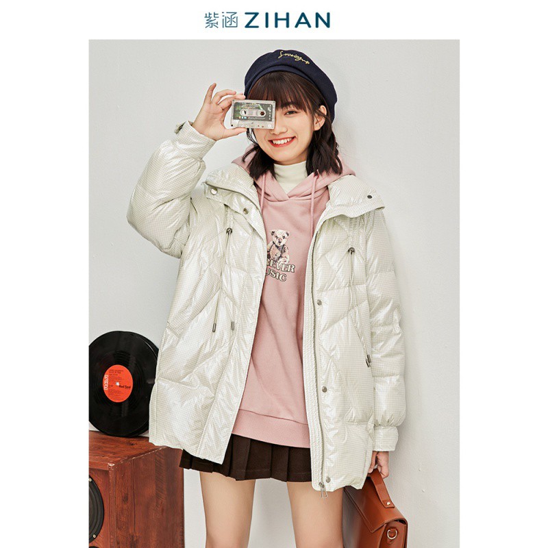 Mr. Bear’s Record Hall Zihan 2020 ฤดูหนาวผู้หญิงใหม่แจ็คเก็ตดาวน์เงาแจ็คเก็ตผ้านวมสั้นอบอุ่น