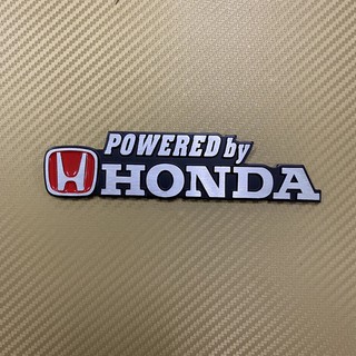 โลโก้* Honda  สีเงินขอบดำ งานอลูมิเนียม ขนาด* 4 x 16 cm ราคาต่อชิ้น