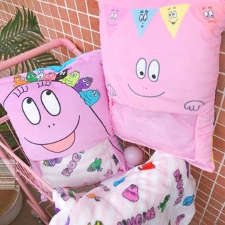 หมอนผ้าห่มถุงขนม barbapap