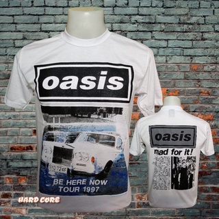 เสื้อยืดผ้าฝ้ายพิมพ์ลายขายดีเสื้อวง OASIS วงร็อคในตำนาน ไม่มีตะเข็บข้าง คอฟิต ป้ายUSA เสื้อวินเทจ เสื้อร็อค เสื้อทัวร์ ว