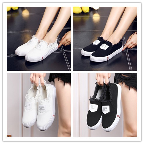 Felice Canvas Shoes รองเท้าผ้าใบ รองเท้าลำลองหญิง รองเท้าสีขาว