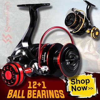 Sougayilang 12+1BB Spinning Fishing Reel สำหรับการตกปลาน้ำจืด