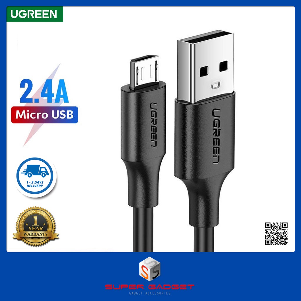 [🚚 พร้อมส่ง] สายชาร์จ Ugreen Micro USB 2.0