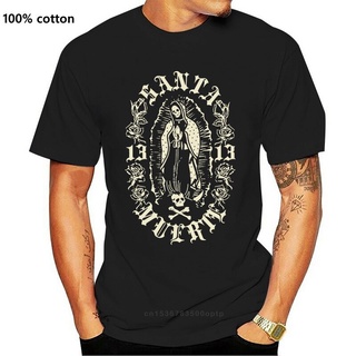 เสื้อยืดผ้าฝ้ายพิมพ์ลายขายดี เสื้อยืดคอกลม แขนสั้น ผ้าฝ้าย พิมพ์ลาย Santa Muerte 13 ยอดนิยม สําหรับผู้ชาย Xxxl