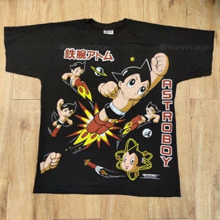 เสื้อยืดผ้าฝ้าย ASTRO BOY OVERPRINT เสื้อลายการ์ตูน เจ้าหนูอะตอม เจ้าหนูปรมาณู เสื้อลายการ์ตูนญี่ปุ่น