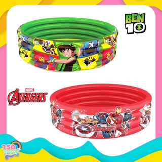 Disney สระน้ำกลม 4 ชั้น ขนาด 5 ฟุต 150x40 ซม พื้นกันลื่น ลายลิขสิทธิ์ AVENGERS  ลาย BEN 10  สระว่ายน้ำ สระเป่าลม