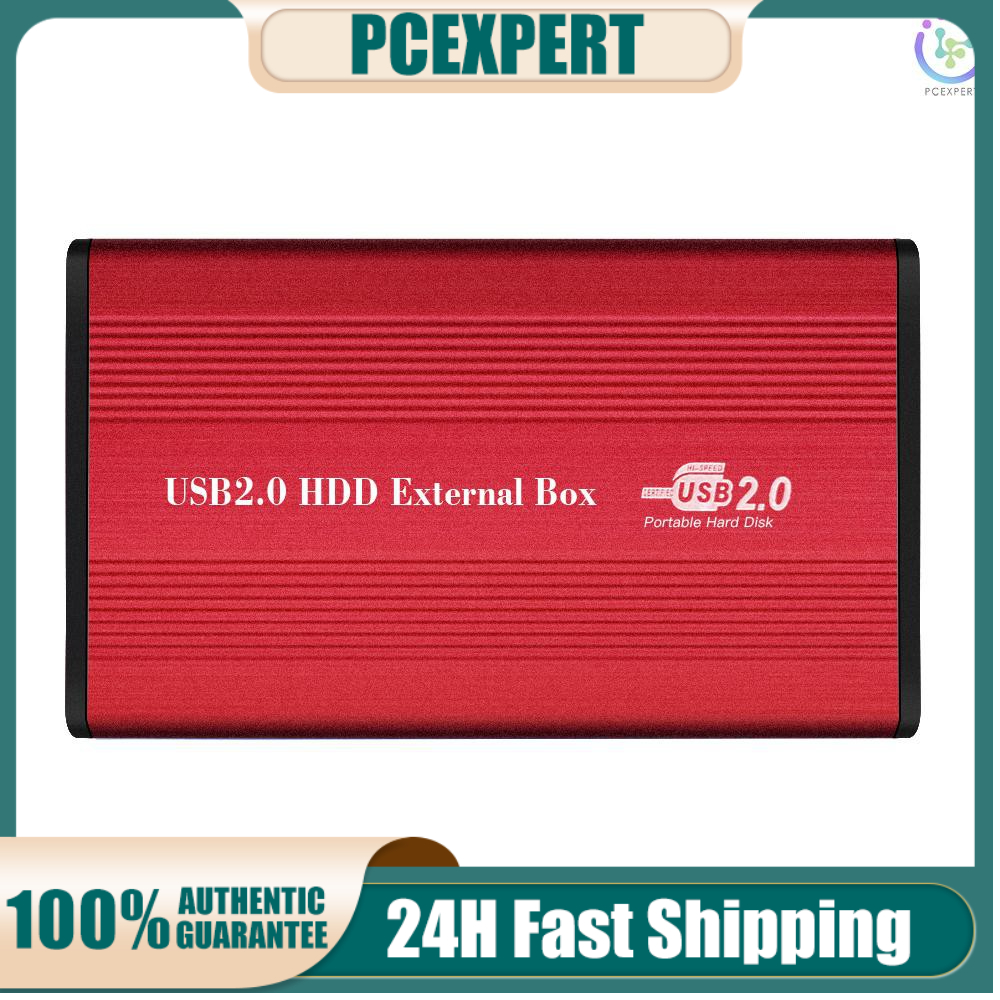 กล่องฮาร์ดดิสก์ Usb2 . 0 Ide Hard Disk Case 2 . 5 นิ้ว Ide Hdd Enclosure แบบพกพาสีแดง