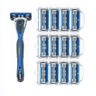 Personna : PSNMGW5H12* ชุดมีดโกน Personna Mens 5 Blade Razor  Handle with 12 Replacement