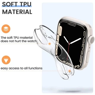 สําหรับ apple watch series 11/10 46 มม.42 มม.7 6 SE 5 4 3 2 1tpu ป้องกันหน้าจอสําหรับ iwatch 45mm41 มม.44 มม.40 มม.Transparnt กรณี