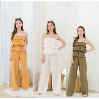 Set Laila-ชุดเซ็ตกางเกงขายาว เสื้อสายเดี่ยว+กางเกงขายาว งานมินิมอล