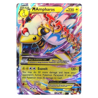 Ampharos Mega EX 28/98 เดนริว Pokemon Matt Card ภาษาอังกฤษ