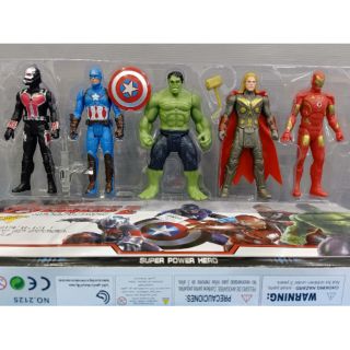 หุ่น Avengers  set 5 ตัว สูง 15 cm.