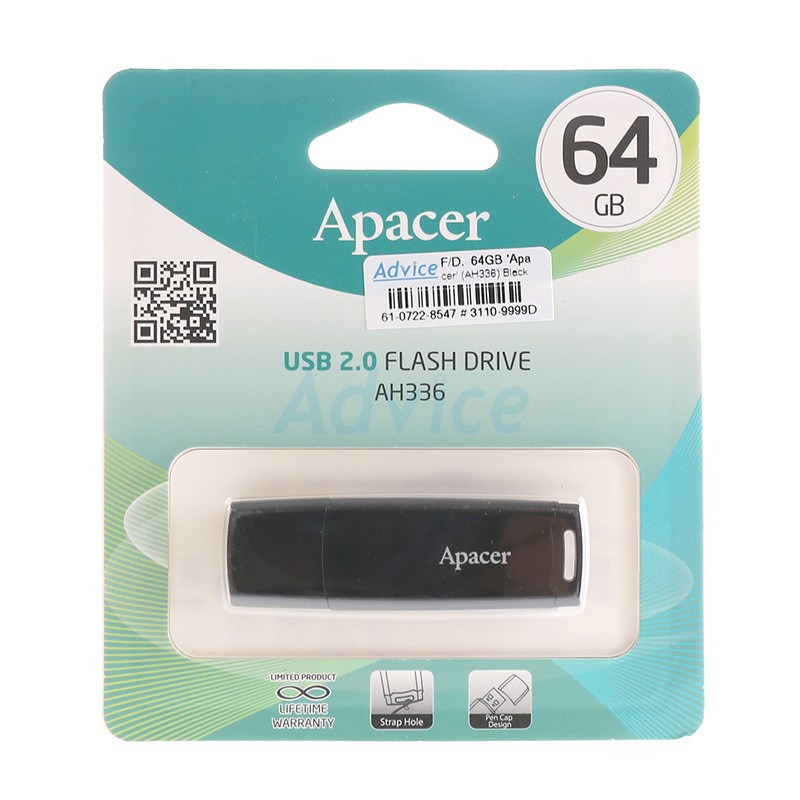 64GB 'Apacer' (AH336) Black
