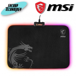 MOUSE PAD (เมาส์แพด) MSI AGILITY GD60 RGB GAMING MOUSE PAD (J02-VXXXXX5-D22) BLACK