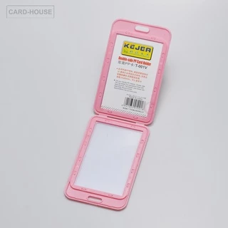 กรอบใส่บัตรพนักงาน แนวตั้ง 12 สี Double-side PP Card Holder T-001V บรรจุ 1 ชิ้น