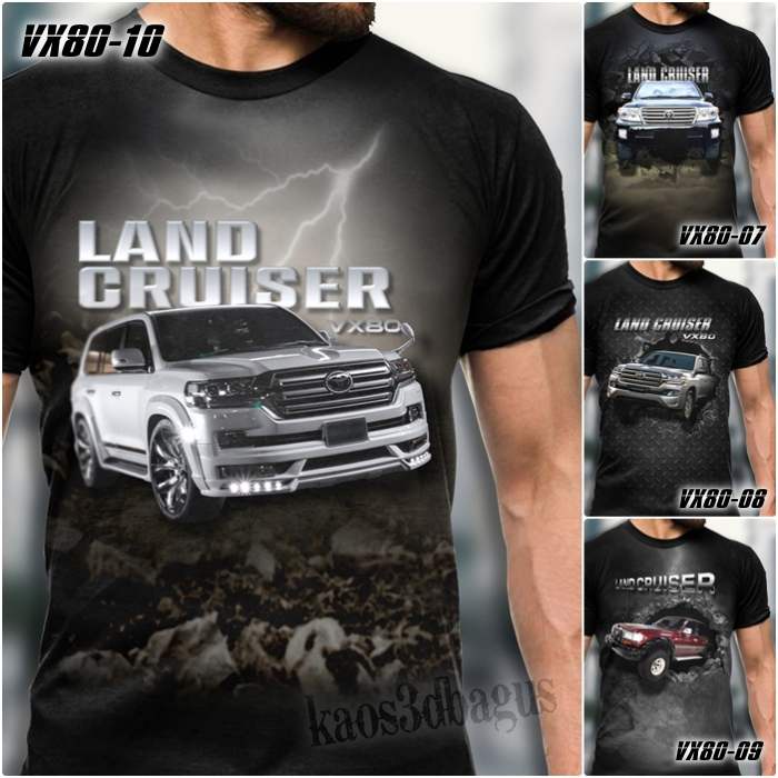LAND CRUISER VX 80 เสื้อยืด LANDCRUISER VX80 รถเสื้อยืดพรีเมี่ยมผู้ใหญ่และเด็กภาพ Distro เสื้อยืด