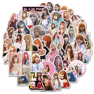 สติกเกอร์พีวีซี Blackpink Member Thai Female Singer Lisa กันน้ํา 50 ชิ้น