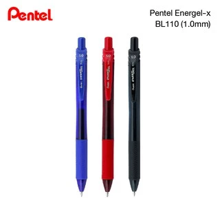 ปากกาเจล Pentel Energel-X BL110 (1.0 mm.) น้ำเงิน แดง ดำ ปากกาหมึกเจล/ ไส้ปากกา PENTEL LR10 [S24]
