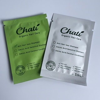 Chati แชมพูลดผมร่วง ลดรังแค [ซองพกพา] 5 ml.