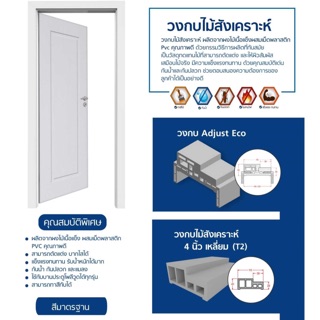 วงกบไม้สังเคราะห์ 2x4" PW วงกบไม้สังเคราะห์ 2x4 90x200