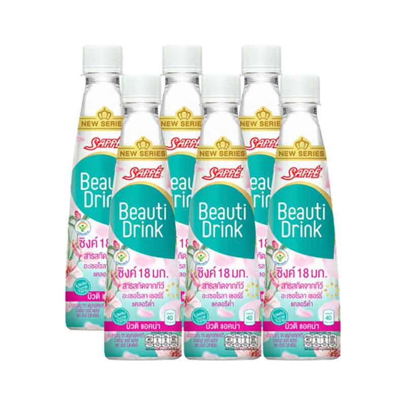 เซ็ปเป้ บิวติ ดริ้งค์ สูตรบิวติ แอคน่า ขนาด 360ml ยกแพ็ค 6ขวด SAPPE BEAUTI DRINK BEAUTI ACNA เชปเป้ 