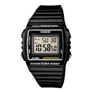 Casio นาฬิกาข้อมือผู้หญิง สีดำ สายเรซิน รุ่น W-215H-1AVDF,W-215H-1A,W-215H