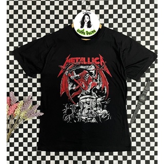 เสื้อยืด METALLICA วินเทจแฟชั่นยุค90 ราคาถูก