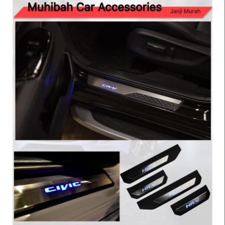 บันไดประตูสเตนเลส LED สําหรับ Honda City CRV Civic Jazz Accord HRV BRV Toyota CHR Cross Vios