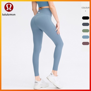 Lululemon  ใหม่ กางเกงเลกกิ้งขายาว ยืดหยุ่น ใส่สบาย ระบายอากาศ เหมาะกับการเล่นโยคะ ฟิตเนส 02341