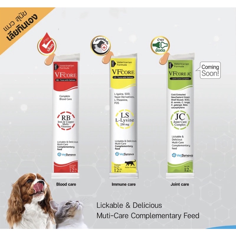 ขนมแมวเลีย VFcore อาหารเสริมรูปแบบใหม่