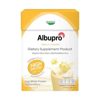 แพ็คเกจใหม่ Albupro 🎈 อัลบูโปร โปรตีนจากไข่ขาว มีโปรตีนอัลบูมิน ที่ให้กรดอะมิโนจำเป็น 10ซอง/กล่อง