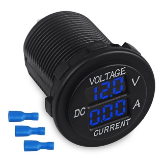 Socket Volt Meter &amp; Amp Meter วัดแรงดันและกระแสไฟฟ้าระบบ DC ติดรถยนต์ Power box *สินค้าพร้อมส่งในไทย*