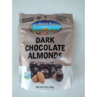 Sunridge farms Dark Chocolate Almond เมล็ด อัลมอนด์ เคลือบ ช็อคโกแลต 170g