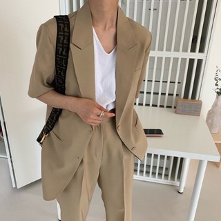 พร้อมส่ง  Set Coffee Blazer &amp; Trousers