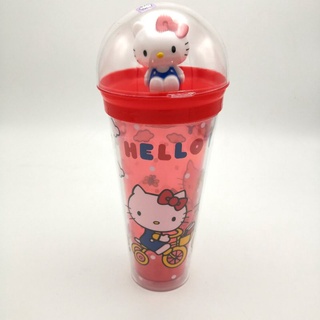 แก้วน้ำ 2 ชั้น ฝาโดม Hello Kitty​  ลายน่ารัก