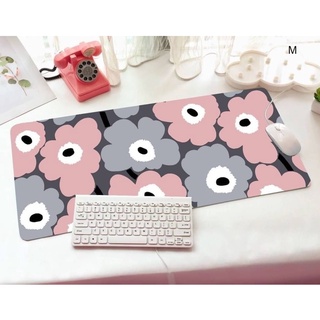 MERIMEKKO PINK แผ่นรอง คีย์บอร์ด รองคีย์บอร์ด ดอกไม้ สีสวย นุ่มมือ ขนาด 30 x 70 cm แผ่นหนานุ่ม มียางกันลื่นด้านใต้  8118