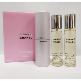 น้ำหอม Chance Chanel Twist and Spray 20 ml.x 3 *กล่องขาย* 【ของแท้ 100 % 】ส่งฟรี 📦🛵🚚📦🛵🚚