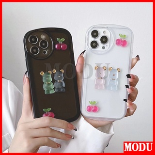 Modu เคสป้องกันโทรศัพท์มือถือ ลายหมีเชอร์รี่ สําหรับ VIVO Y16 Y02S Y35 Y77 Y76S Y70S Y70T Y50T Y52S Y51S Y31S Y7S IQOONEO S1