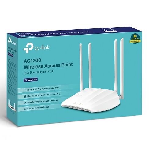 TP-LINK (TL-WA1201) AC1200 Wireless Access Point Dual-Band Wi-Fi ย่านความถี่บนคลื่น 5 GHz
